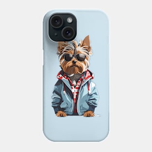 Yorkshire Terrier With Sunglasses Phone Case