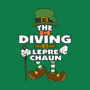 The Diving Leprechaun St Patrick's Day Celebration Matching Outfits Group Attire T-Shirt