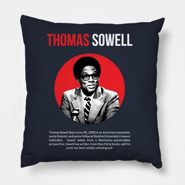 Thomas Sowell Pillow by ZUNAIRA