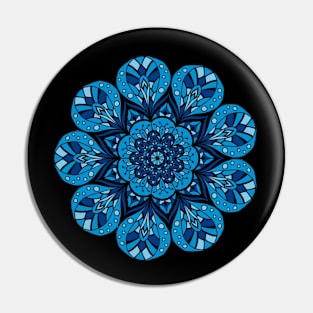 Blue Mandala Pin