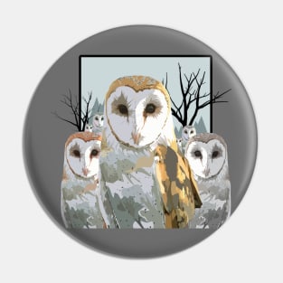 Barn Owl Pack Pin
