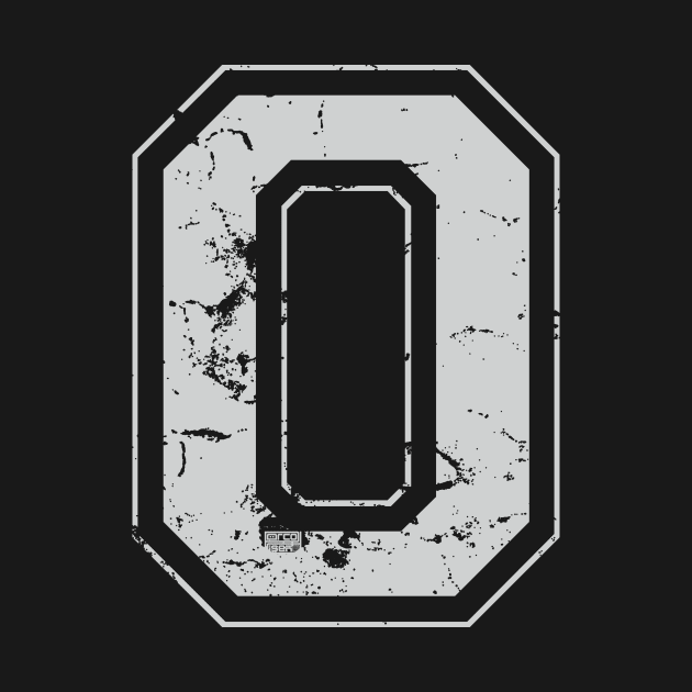 Number 0 Zero Gray Jersey Sports Athletic Player by porcodiseno