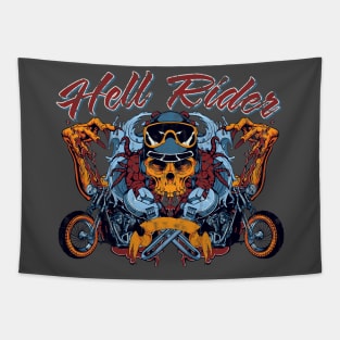 Skull Hell Ride Tapestry