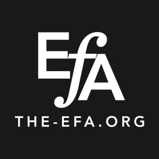 EFA URL logo in white T-Shirt