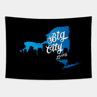 Big City Living NY Map Tapestry