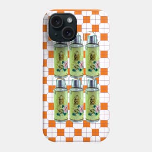 Vintage Thermos Green with Orange Tile Floor Pattern - Retro Hong Kong Phone Case