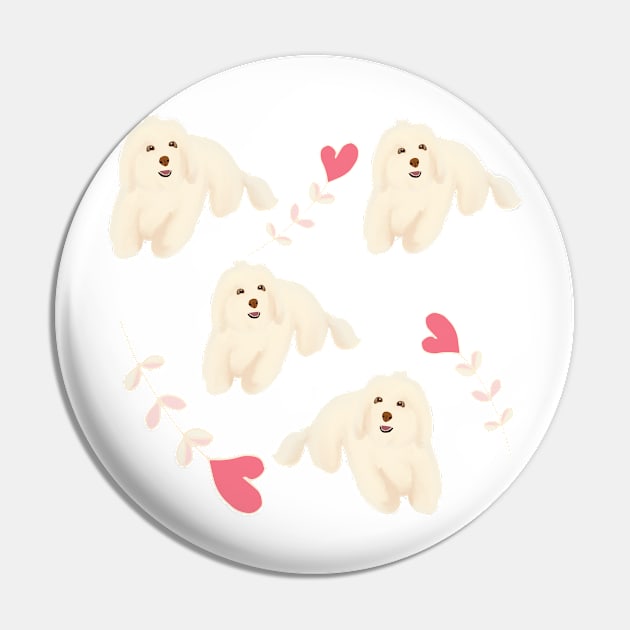 Maltipoo Love Pin by PatternbyNOK