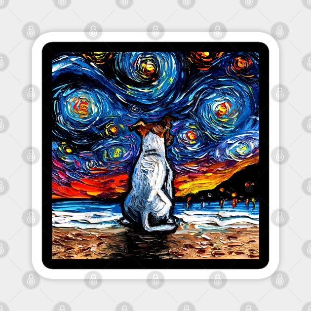 Jack Russell Terrier Night 2 (full version) Magnet by sagittariusgallery