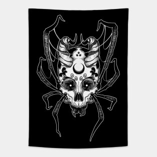 Skull spider - Black version Tapestry