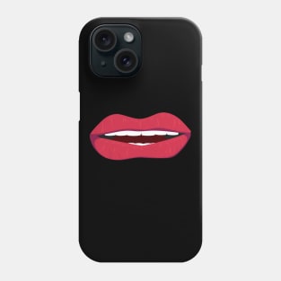 RED LIPS FACE MASK Phone Case