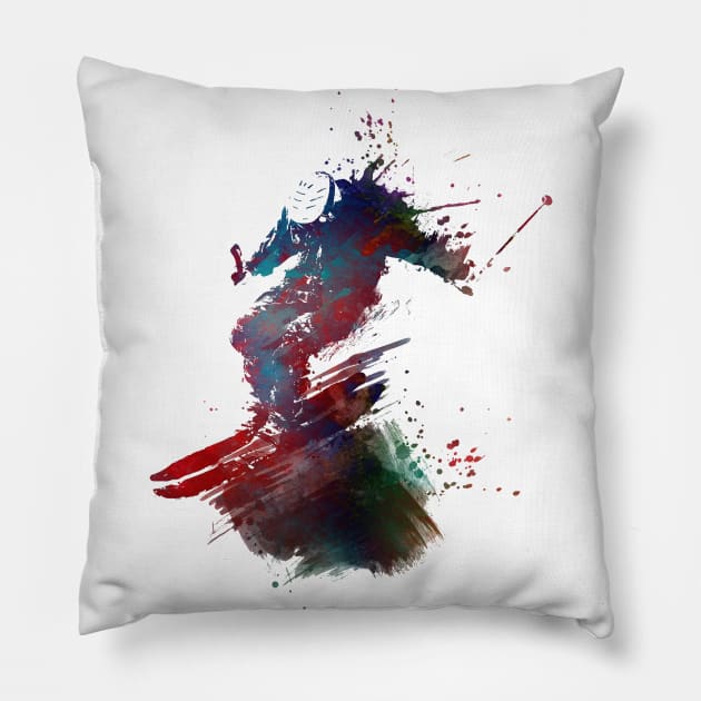 alpine skiing #ski #skiing #sport Pillow by JBJart