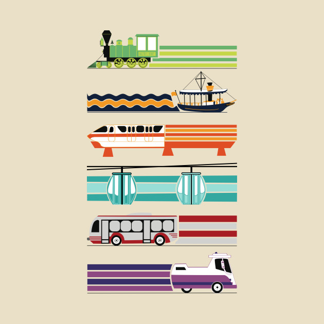 Magical Transportation Disney World TShirt TeePublic