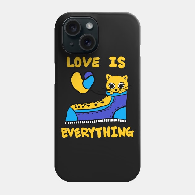 love is everything, lovely cat Phone Case by zzzozzo