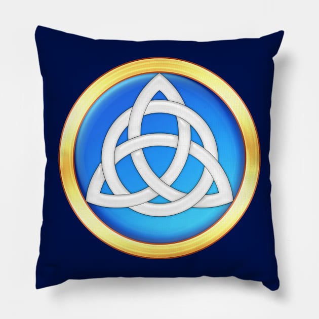 Celtic Trinity Knot Pillow by Art By Cleave