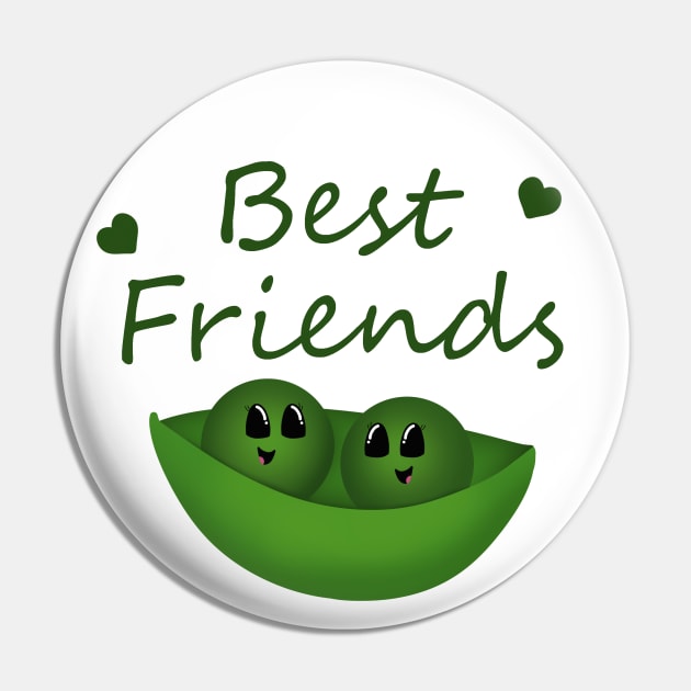 Best Friends - Peas in a Pod Pin by PandLCreations