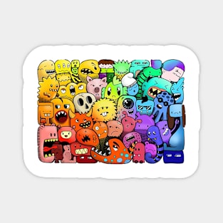 Rainbow Monsters Magnet