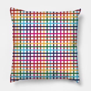 Rainbow Check Pillow