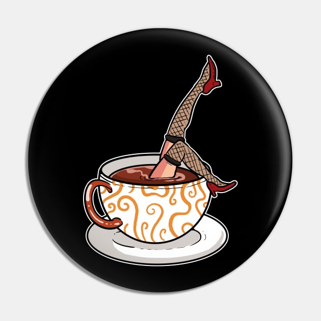 Long Legs and Coffee - For Coffee Pin by RocketUpload