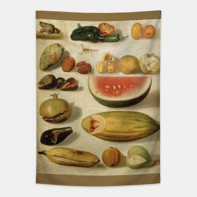 Still Life with Fruit (with Scorpion and Frog) by Hermenegildo Bustos Tapestry by Amanda1775