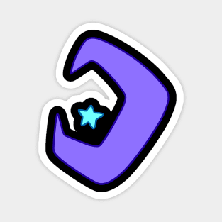 Purple Moon Blue Star Magnet