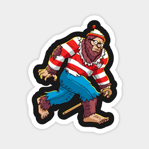 Bigfoot Waldo Magnet by thuahoai