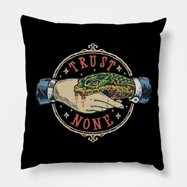 Trust No one - Snake Pillow by Obey Yourself Now