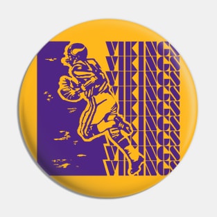 Retro VIkings design purple Pin