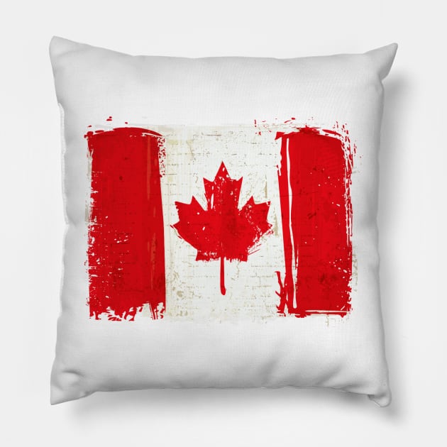 Vintage Flag of Canada Pillow by Islanr