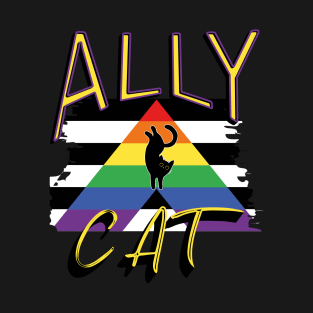 LGBT Pride Straight Ally Cat T-Shirt