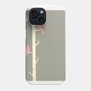 Bird Neck Gator Birch Tree Pink and Gray Birds Bird Phone Case