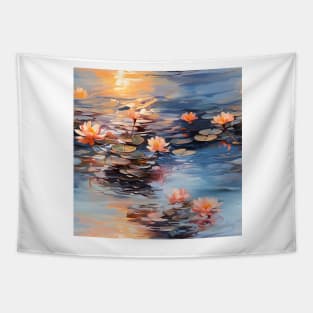 Monet Style Water Lilies 5 Tapestry