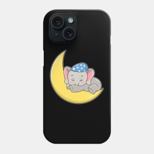 Elephant at Sleeping with Sleeping mask & Moon Phone Case