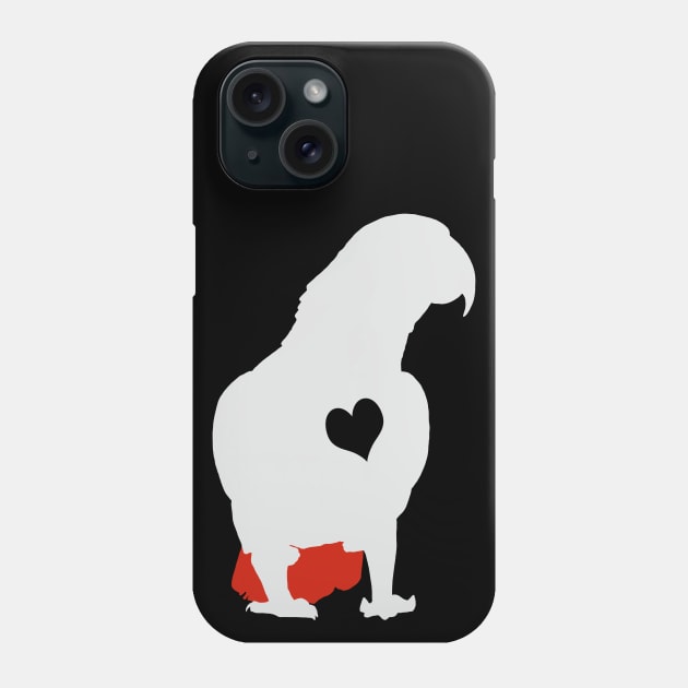 Adore African Grey Parrots Phone Case by Psitta