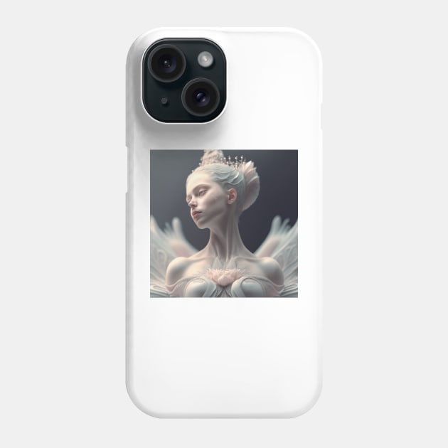 Portrait in Pastel Colors of A Fractal Ballerina Phone Case by daniel4510