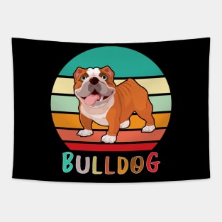 Vintage Retro Bulldog Tapestry