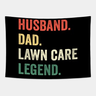 Husband Dad Lawn Care Legend Mowing Gardener Father Tapestry