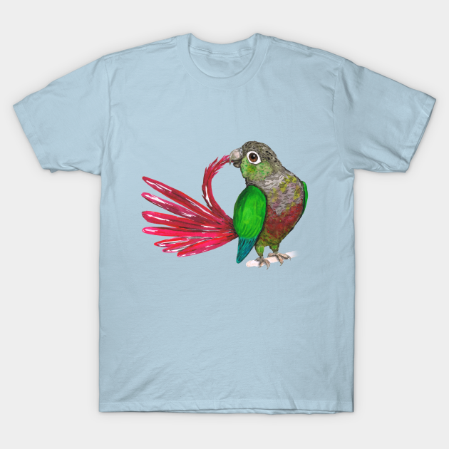 Preening green-cheeked conure - Green Cheeked Conure - T-Shirt