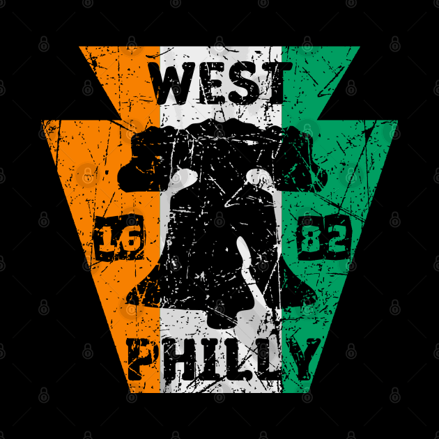 Vintage Irish West Philly Philadelphia Ireland Flag Philly Fan Irish American Original by TeeCreations