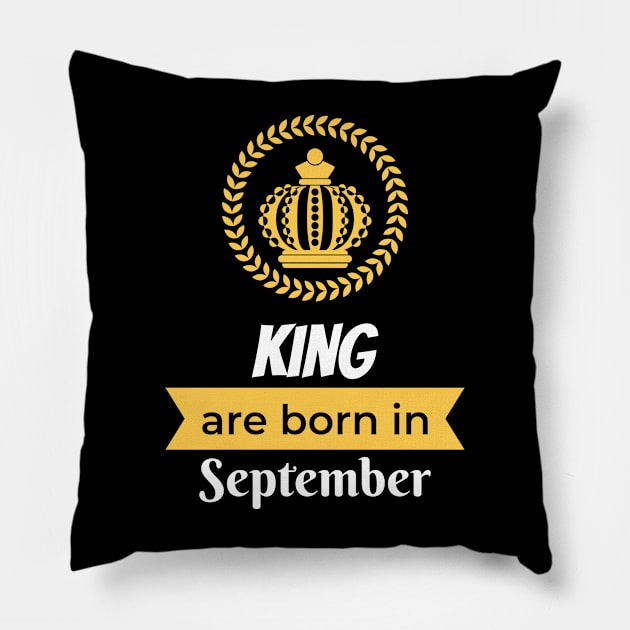 King are born in september Pillow by LAMUS