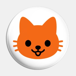 Happy Kitten Cat Face Emoticon Pin