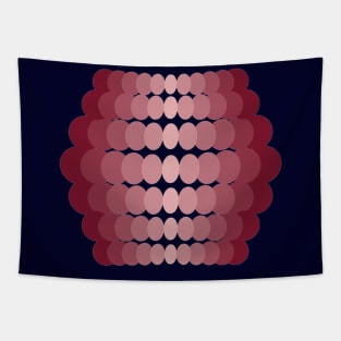 Abstract red geometric circle pattern Tapestry