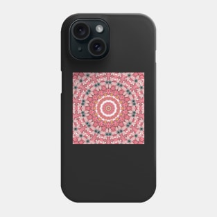 Flower and Hearts valentines and spring Kaleidoscope pattern (Seamless) 10 Phone Case