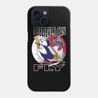 Penguin I Believe I Can Fly Phone Case