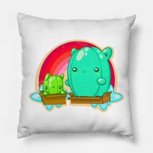 cat us - Cactus Cat Pillow