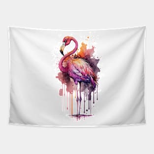 Flamingo Ink Art Tapestry