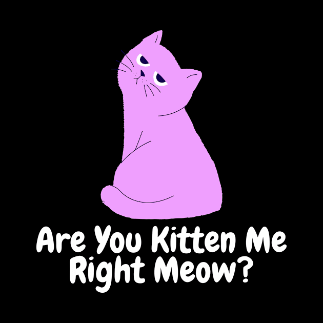 Are You Kitten Me Right Meow Angry Cat by PorcupineTees