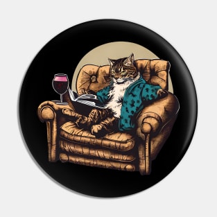 Cat sitting on the sofa Pin