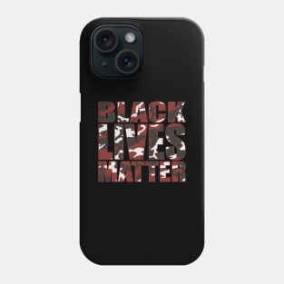 BLACK LIVES MATTER red camo Phone Case