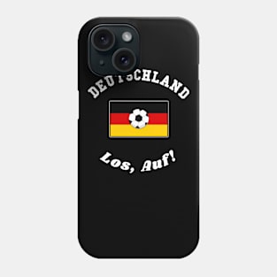 ⚽ Deutschland Football, Schwarz-Rot-Gold, Los Auf! Team Spirit Phone Case