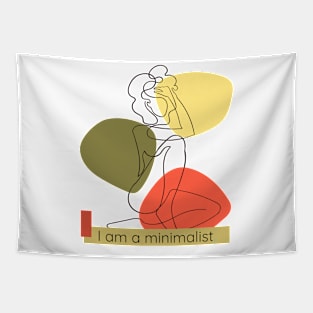 Woman's Silhouette's "I Am a Minimalist" Tapestry